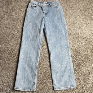 Pantalones de mezclilla para mujer Abercrombie & Fitch 29/8 lavado claro años 90 rectos tiro ultra alto - Imagen 1 de 11