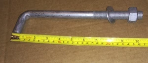 10 OF Sandbaggy 3/4"x10" Gewinde Beton Anker L-Bolzen feuerverzinkt - Bild 1 von 2