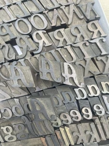 5 Line Post Oldstyle Italic Antique American Wood Type Font Letterpress - Picture 1 of 9