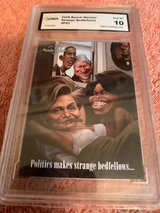 2008 Bench Warmer Presidential Prefi Strange Bedfellows GMA 10 Clinton and Obama - Picture 1 of 2