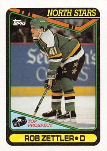 1990-91 Topps #289 Rob Zettler NM-MT RC Rookie North Stars - Picture 1 of 2