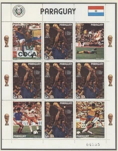 Paraguay World Championship Soccer Spain 1982 perforated sheet MNH - Picture 1 of 1