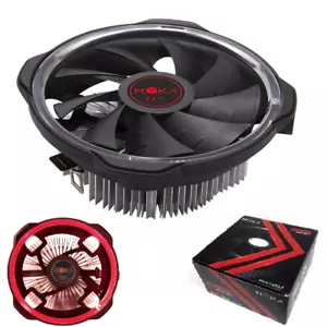 DISSIPATORE PER CPU MYKA MK-CPUF-RD Ventola 12 Halo LED AMD/INTEL colore Rosso - Foto 1 di 4