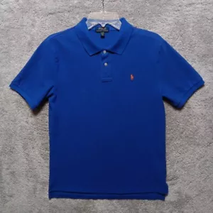 Ralph Lauren Polo Shirt Boys XL (18-20) Blue Orange Pony Youth Short Sleeve - Picture 1 of 13
