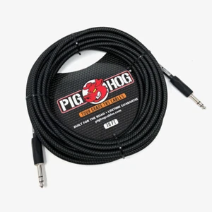 Pig Hog "Black Woven" Tour Grade Balanced (TRS) Cable, 30 Feet - Picture 1 of 2
