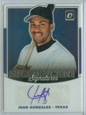 2019 Panini Donruss Optic Juan Gonzalez SP Auto Significant Signatures #SIG-JG 