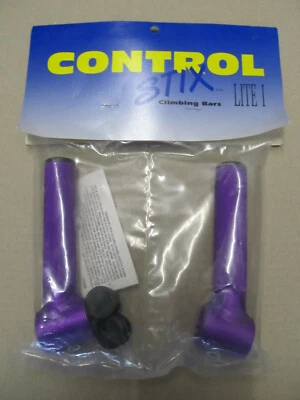Control Tech Controltech Control Stix Lite 1 Bar Ends Purple Vintage OVP NOS Neu - Image 1 of 3