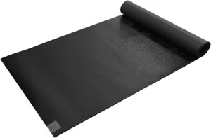 Gaiam Dry-Grip Yoga Mat 5mm Thick Non-Slip Exercise & Fitness Black 68 x 24 Inch - Picture 1 of 2