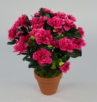 AZALEA 34cm Fuchsia in vaso la fiori artificiali ARTE ARTE FIORI PIANTE