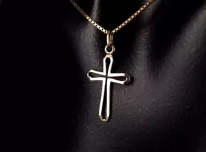 Anhänger Gold 333 Kreuz Gelbgold 8k - zierlich & attraktiv modern - Bild 1 von 12