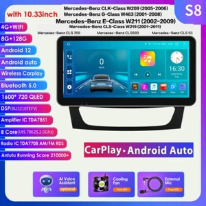 10.3"For Mercedes Benz CLS W211 W219 Android12 CarPlay Radio GPS Stereo DSP 128G - Picture 1 of 24