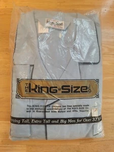 THE KING SIZE CO Brockton Mass. Cotton USA Blue Pajama Set Men's E Tall - Picture 1 of 1