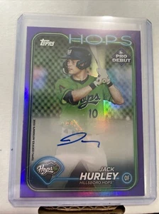Debut Topps Pro 2024 - ¡Autógrafos de lámina púrpura #PD-70 Jack Hurley 283/299!! - Imagen 1 de 2
