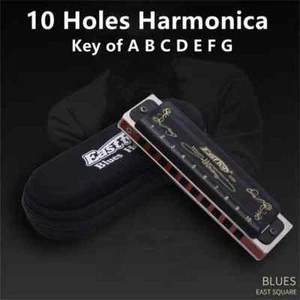 EASTTOP T008K 10hole Harmonica Diatonic Blues Harmonica Professional Mouth Organ - Picture 1 of 22