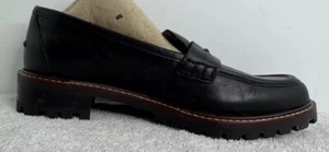 Madewell The Corinne Chunky Lugsole Loafer Black Leather Womens 5.5 M Y2K - Picture 1 of 12