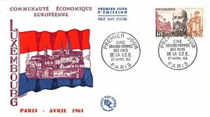 Envelope FDC France EMILE MAYRISCH 1963 PARIS - Picture 1 of 1