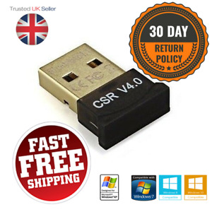 Mini USB Wireless Bluetooth Adapter Dongle CSR V4.0 For Windows 7/8/10 Laptop PC