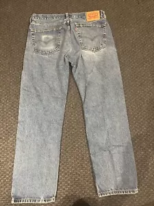 Pantalones de mezclilla vintage Levi’s 505 para hombre 36x30 azul lavado claro regular recto años 90’s Y2K - Imagen 1 de 7