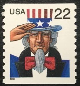 1999 Scott #3353 - 22¢ - UNCLE SAM - Coil Single - Water Activated - Mint NH - Picture 1 of 1