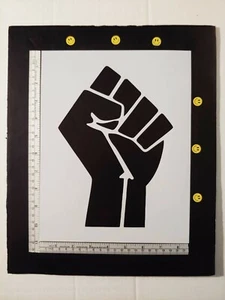 Fist Black Power Lives Matter 8.5" x 11" Custom Stencil FAST FREE SHIPPING - Picture 1 of 2