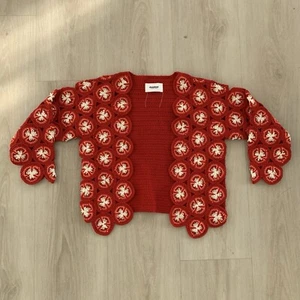 Doublet Hand Crochet Tomato Kids Cardigan - Picture 1 of 7