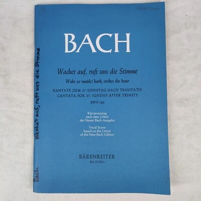Vtg 1970 Wake ye maids! Hark, Strikes the Hour Cantata for 27 Sunday J. S. BACH - Image 1 of 4