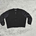 Lane Bryant Women's Size 18/20 Full Zip Sweater  Black Long Sleeve Rayon Blend