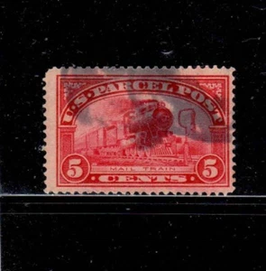#Q5 1913 5 CENT MAIL TRAIN & MAIL BAG F-VF USED d - Picture 1 of 1