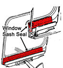 Corvair 95 Repro Window Sash Seal
