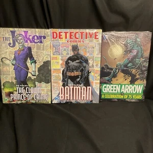 Lot Of 3 DC Comics Sealed In Plastic HC Collectors Ed Joker Batman Green Arrow - Picture 1 of 9