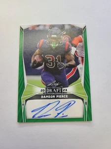 Dameon Pierce AUTO 2023 Leaf Draft Autograph #BA-DP1 Houston Texans Green - Picture 1 of 2
