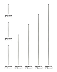 Hinkley Lighting 990018F 18"L Downrod for Hinkley Ceiling Fans - Silver - Picture 1 of 1