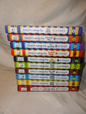 LOT OF 10 DIARY OF A WIMPY KID JEFF KINNEY KIDS NOVEL SERIES HC BOOKS - Image 1 of 2