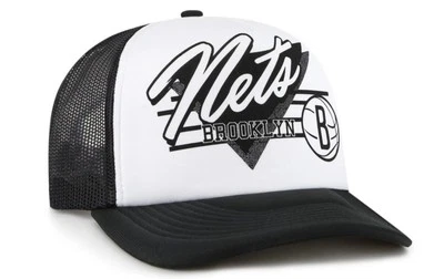 '47 Adult Brooklyn Nets Black Hangout Adjustable Trucker Hat - Image 1 of 3
