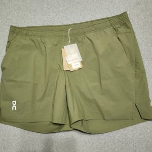 Pantaloncini Run On Clouds uomo Essential 5" cuciture interne verde XXL logo Taiga nuovi con etichette $69,99 - Foto 1 di 12