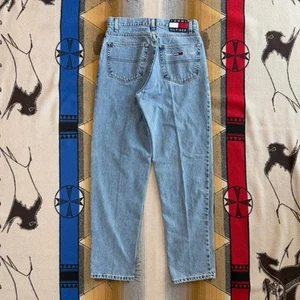 Jeans Tommy Hilfiger Vintage Bandera Grande Denim Azul Para Hombre Talla 30x32 Años 90 Y2K - Imagen 1 de 9