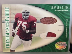 2001 Leaf Certified Leonard Davis Worn Jersey Used Ball /400 Rookie #142 - Picture 1 of 2