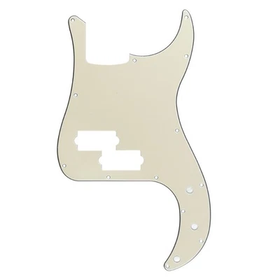 FLEOR Standard P Bass Pickguard 13Hole Scratch Plate für FD 4-Str Cream