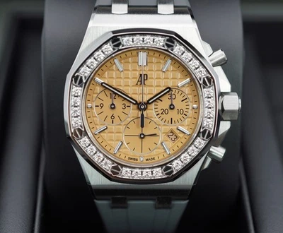 BRAND NEW Audemars PIGUET ROYAL OAK OFFSHORE DIAMONDS 26231ST SALMON DIAL 2023 - Image 1 of 4