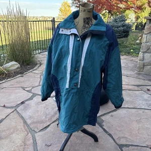 Sierra Sport Sz XL Green Blue White Winbreaker Jacket Snow Ski Snowboarding EUC - Picture 1 of 20