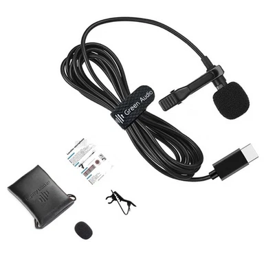 High Sensitivity USB C Lavalier Mic Condenser Microphone 360 Degree Clear Sound - Image 1 of 4