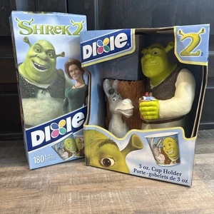 Official Shrek 2 Dixie Cups Goblets & Cup Holder Bathroom Decor Donkey - Picture 1 of 12