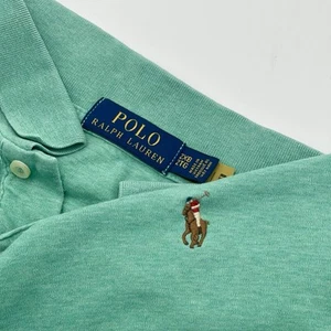 Polo Ralph Lauren Polo Shirt Men’s 2XB Green Flesh Pony Soft Golf Short Sleeve - Picture 1 of 5