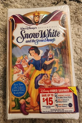 Snow White and the Seven Dwarfs 1st Release on VHS Factory Sealed Brand New - Image 1 of 4