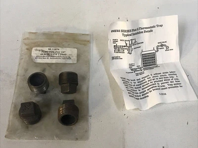 *LOT OF 4* MEPCO-Marshall ML11874 Plug-Pipe PAC 3/4” 44 Ser Float & Thermo Trap - Image 1 of 4