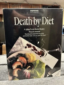 Death By Diet 500 Piece Jigsaw Puzzle Murder Mystery Vintage Story NEW & SEALED - Picture 1 of 2