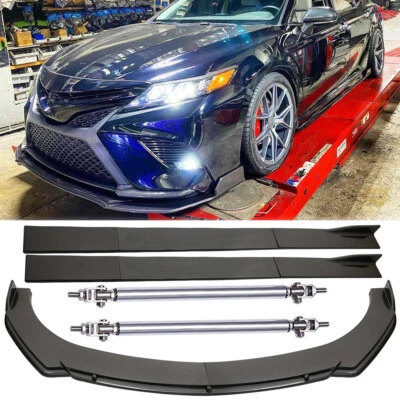 Carbon Fiber Front Bumper Lip Spoiler /Side Skirt /Strut Rods For Toyota Camry - Изображение 1 из 4
