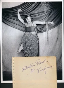 Albertina Rasch - 1937 Signed Album Page w/ Modern Print Photo - RARE Autograph - Foto 1 di 6