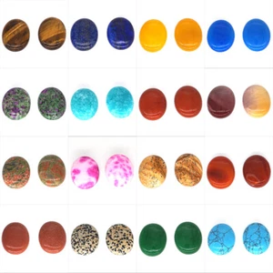 Wholesale Gemstone 30x40mm Oval Flat Back Cabochon Beads Jewellery Making 1pcs - Imagen 1 de 141