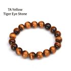 Tiger Eye Beaded Bracelet   Stone Charm Buddha Elastic Strand Handmade Bangles